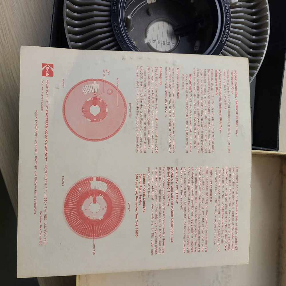 Kodak Carousel Transvue 140 Slide Tray VINTAGE